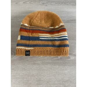 Buff Knitted Fleece Band Hat Croix Denim Kids Beanie Cap- Tan- EUC